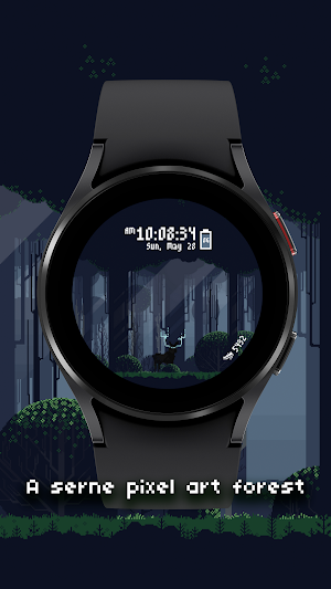 Pixel Art Forest Watch Face Screenshot 0