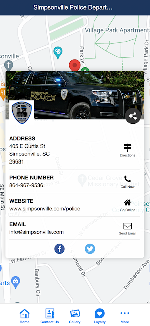 Simpsonville Police Department Screenshot 2