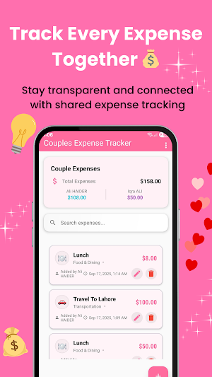 Couples Expense Budget Tracker Screenshot 2