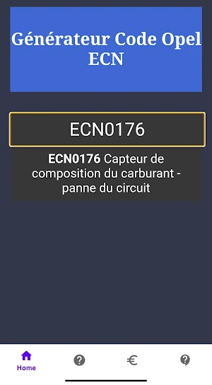 Data ECN Opel Screenshot 2