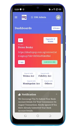 IDEALTOPUP Screenshot 1