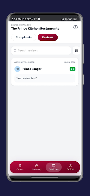 Bhookingo Restaurant Partner Screenshot 3