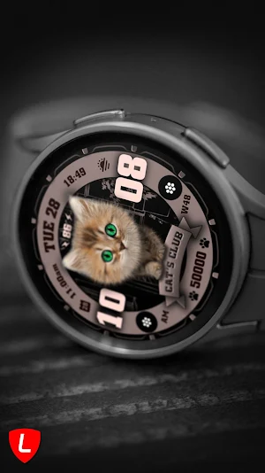 Cat's Club Watch Face 021 Screenshot 2