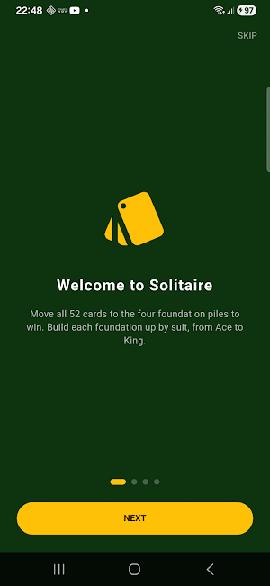 Solitaire Game Screenshot 1