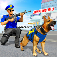 US Police Dog Shopping Mall Crime Chase