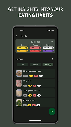 Food Logging Calories Tracker Screenshot 3