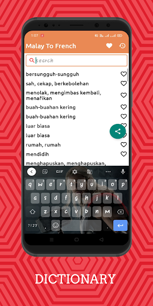 Malay To French Dictionary Off Screenshot 1