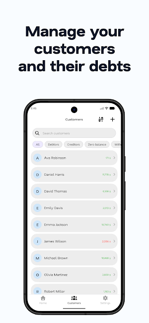 Customer Tracker: Ledgerly Screenshot 1