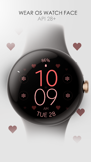 Digital Love watch face Screenshot 0