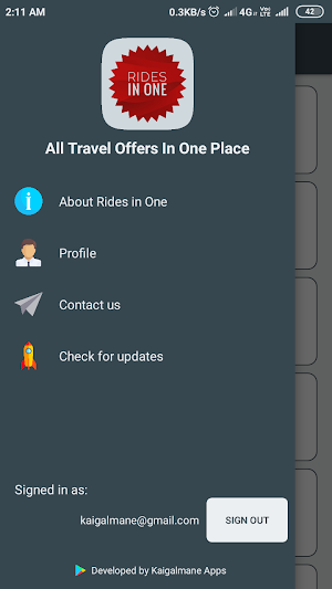 Rides in One - All Travel Offers In One Place Screenshot 3