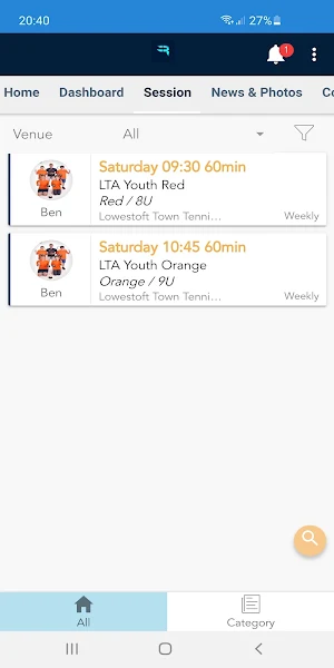 Racket Sports Academy Screenshot 2