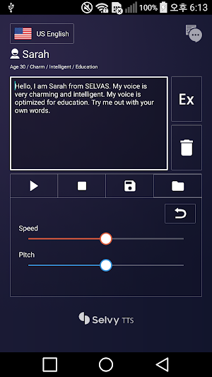 Selvy TTS(Text to Speech)trial Screenshot 2