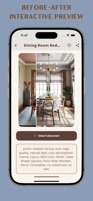 AI Dining Room Design Makeover Screenshot 1