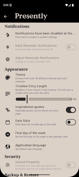 Presently: A gratitude journal Screenshot 3