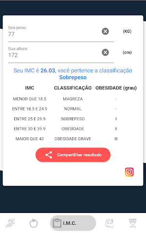 Calculadora de Calorias Screenshot 2