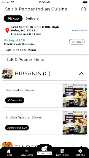Salt & Pepper Indian Cuisine Screenshot 1