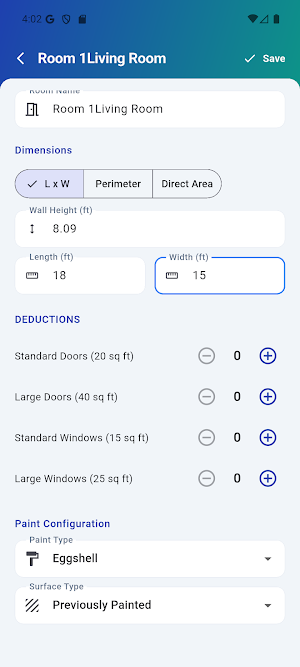 Paint Calculator & Estimator Screenshot 1
