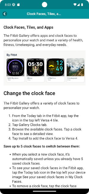 User guide for Versa 4 Screenshot 3