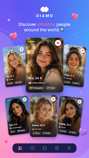 DIAMO MATCH - تعارف و دردشة Screenshot 2