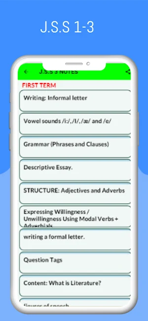 English Language Note JSS1-3 Screenshot 3