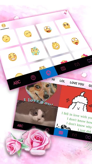 Rose Pink Unicorn Keyboard Background Screenshot 3