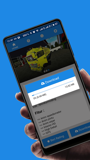 Mod BUSSID : Truck Hino 500NG Angkut Motor Sport Screenshot 3