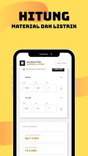 Kalkulator Material & Listrik Screenshot 1