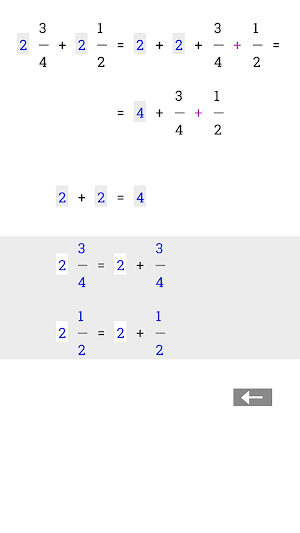 VA MIXED FRACTION PLUS MINUS Screenshot 2