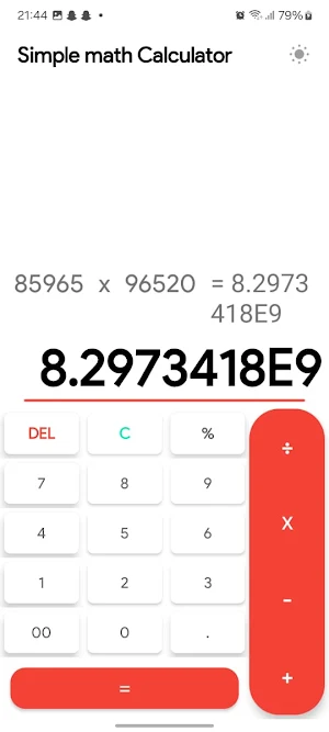 Simple Math Calculator Screenshot 3