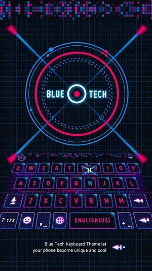 Blue Tech Keyboard Theme Screenshot 1