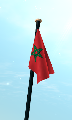 Morocco Flag 3D Free Wallpaper Screenshot 2