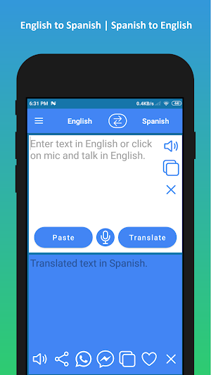 English to Spanish Translator app - Free Screenshot 0