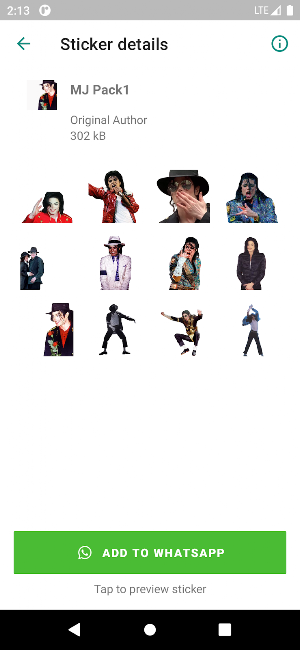 Michael Jackson Stickers Pro Screenshot 2