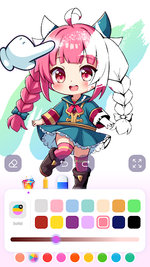 Cute Anime Coloring Game Screenshot 1