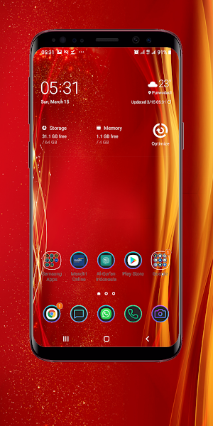 Red And Gold Wallpaper Screenshot 0
