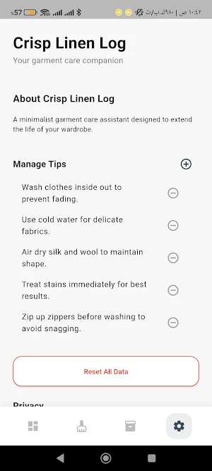 Crisp Linen Log Screenshot 3