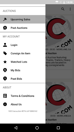 TAC Auction Screenshot 3