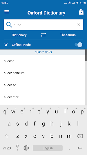 Concise Oxford English Dictionary & Thesaurus Screenshot 1