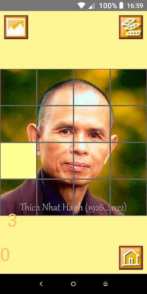 Thich Nhat Hanh Sliding Puzzle Screenshot 1