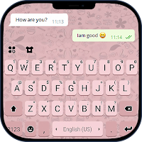 Pink Chat Business Keyboard Background