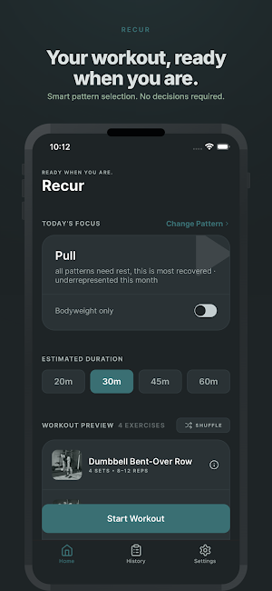 Recur: Adaptive Strength Screenshot 0