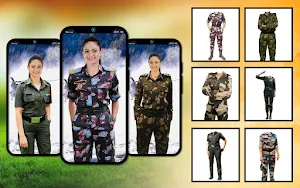 Women army commando photo suit Screenshot 0