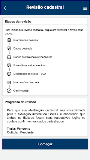 CSHG Digital Private Banking Screenshot 2