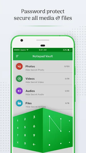Notepad Vault - Hide all Media & Files Screenshot 1