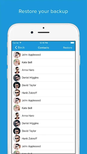 Contacts Backup - Contact Transfer & Recovery Screenshot 3