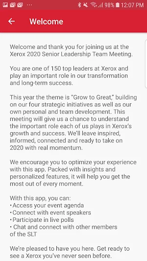 Xerox Event Center Screenshot 1