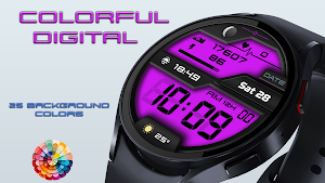 Colorful Digital Watch Face Screenshot 2