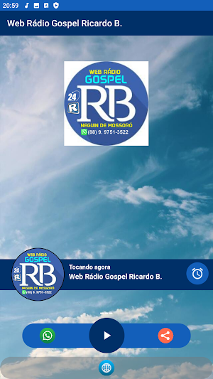 Web Rádio Gospel Ricardo Bessa Screenshot 1