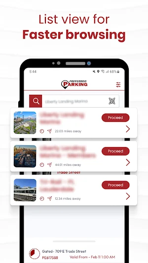 Preferred Parking App Screenshot 1
