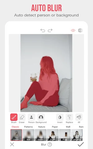PicsBlur Photo Editor - Auto Blur & Filters Screenshot 1